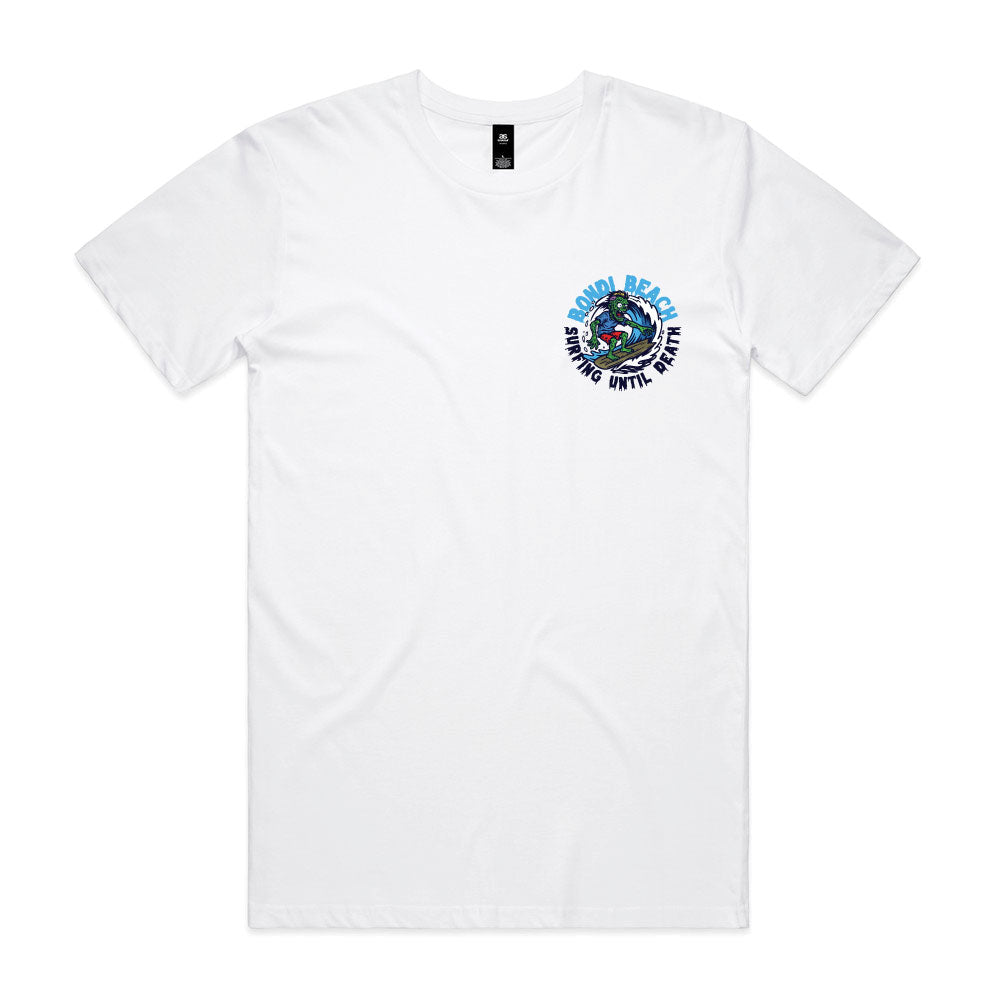 Bondi Beach Sufing Until Death T-Shirt Front