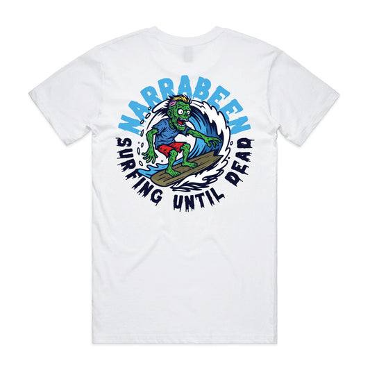 Narrabeen Surfing Until Death T-Shirt Back