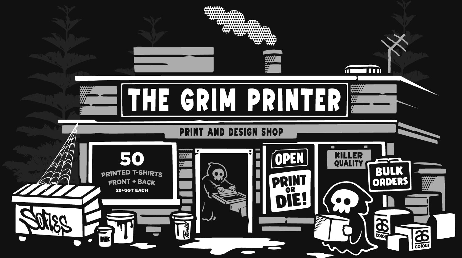 The Grim Printer T-Shirt and Screen Printing Australia
