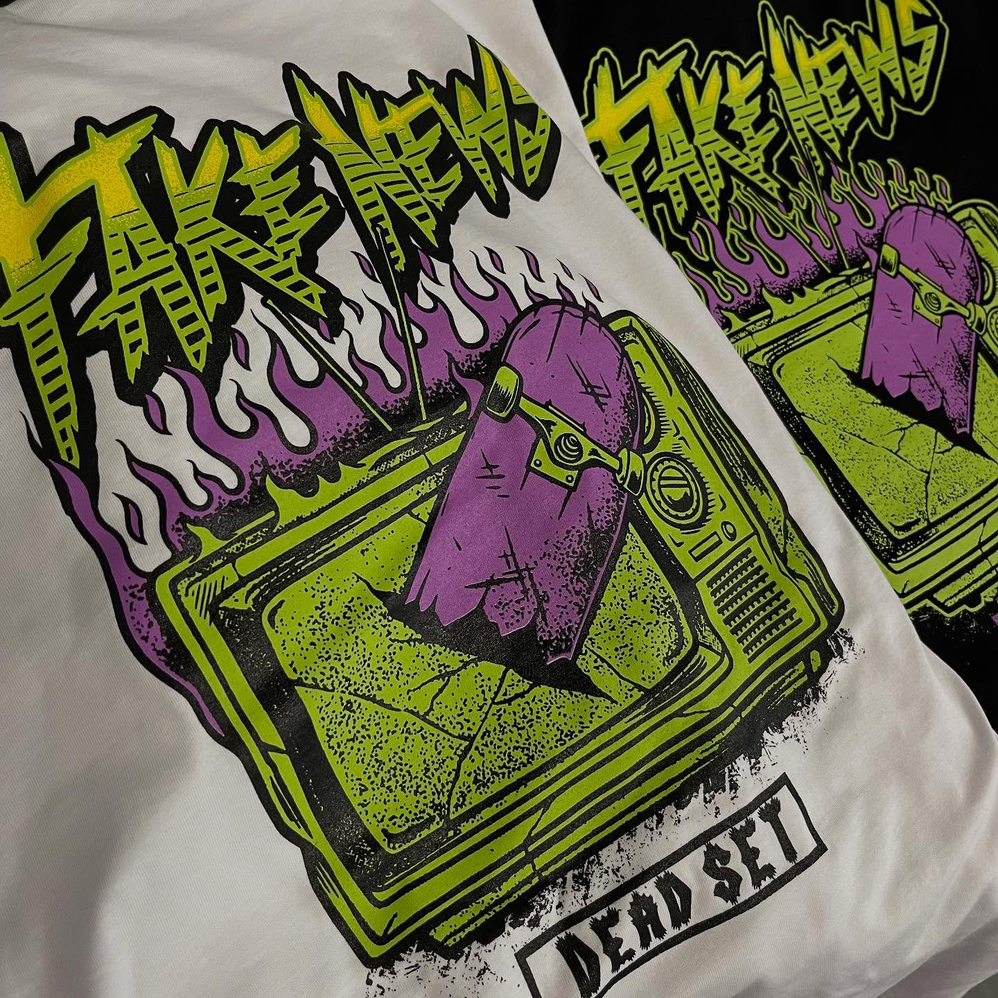 4colour screen print on AS Colour Staple T-Shirt by The Grim Printer