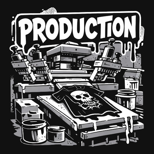 Screen printing production process printing custom t-shirts