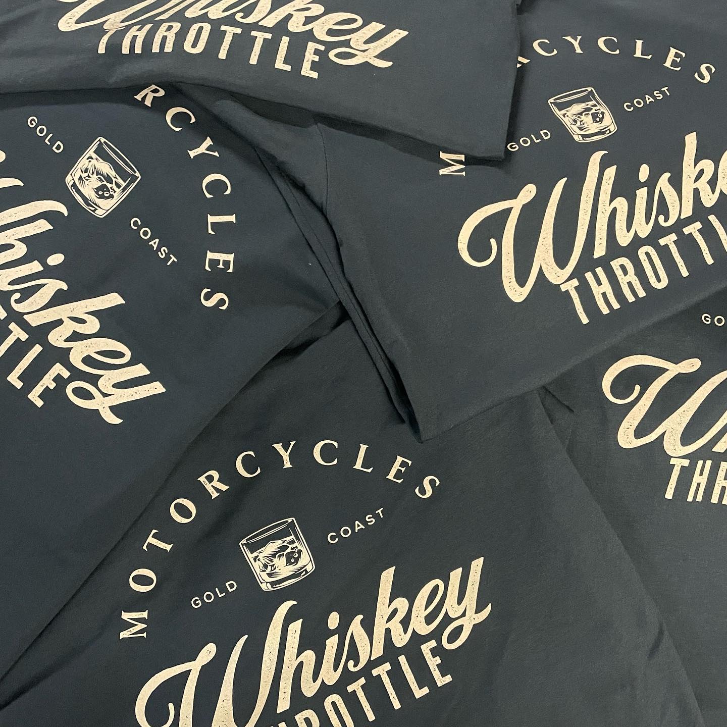 Water base screen print on black AS Colour t-shirt